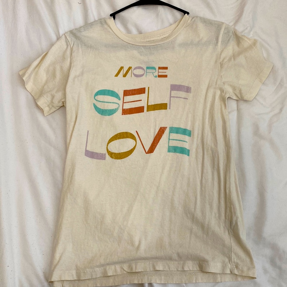 Off white “more self love” shirt from Pacsun!